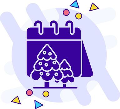 calandrar estilo libre sólido icono vector