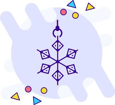 Snowflake freestyle solid Icon vector