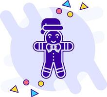 Gingerbread freestyle solid Icon vector