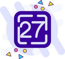 Twenty Seven freestyle solid Icon vector