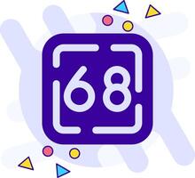 Sixty Eight freestyle solid Icon vector