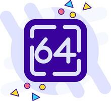 Sixty Four freestyle solid Icon vector