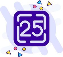 Twenty Five freestyle solid Icon vector