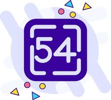 Fifty Four freestyle solid Icon vector