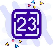 Twenty Three freestyle solid Icon vector