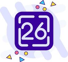 Twenty Six freestyle solid Icon vector