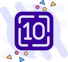 Ten freestyle solid Icon vector