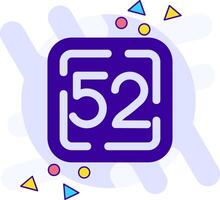 Fifty Two freestyle solid Icon vector