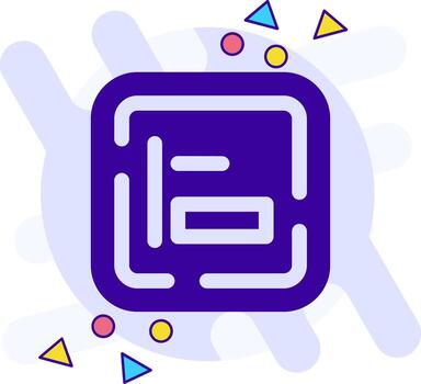 Left alignment freestyle solid Icon vector