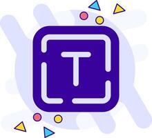 Letter t freestyle solid Icon vector