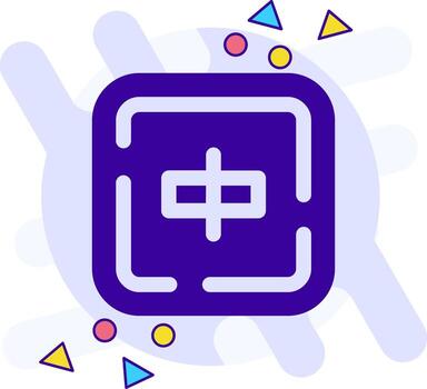 Align objects freestyle solid Icon vector