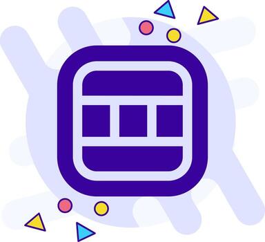 Layout freestyle solid Icon vector
