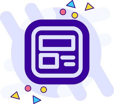 Layout freestyle solid Icon vector