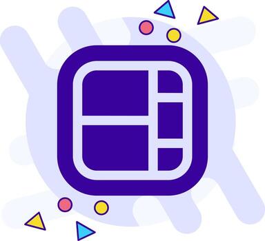 Layout freestyle solid Icon vector
