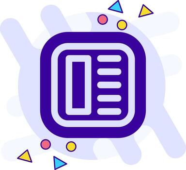 Layout freestyle solid Icon vector