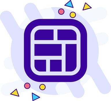 Layout freestyle solid Icon vector