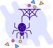 Spider freestyle solid Icon vector