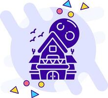 Haunted house freestyle solid Icon vector
