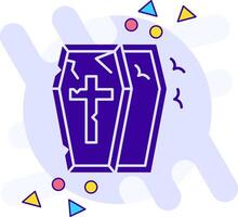 Coffin freestyle solid Icon vector