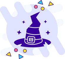 Witch hat freestyle solid Icon vector