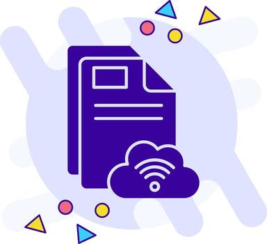 Cloud freestyle solid Icon vector