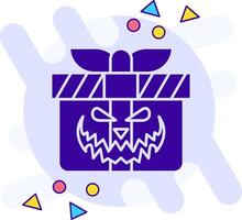 Gift freestyle solid Icon vector