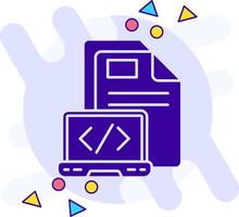 Coding freestyle solid Icon vector