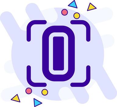 Portrait setting freestyle solid Icon vector