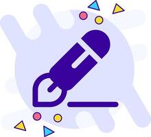 Pen 3 freestyle solid Icon vector