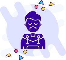 Sad freestyle solid Icon vector