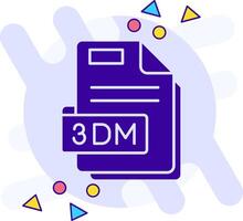 3dm estilo libre sólido icono vector