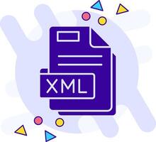 Xml freestyle solid Icon vector