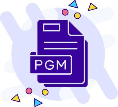 Pgm freestyle solid Icon vector