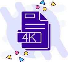 4k freestyle solid Icon vector