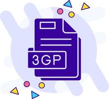 3gp freestyle solid Icon vector