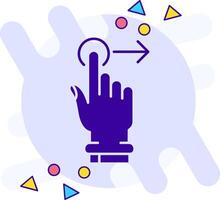 Tap and Move Right freestyle solid Icon vector