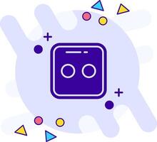 Dice two freestyle solid Icon vector