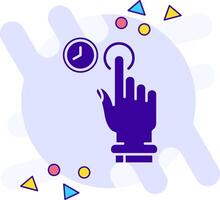 Click and Hold freestyle solid Icon vector