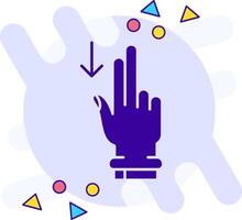 Two Fingers Down freestyle solid Icon vector