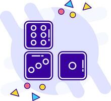 Dices freestyle solid Icon vector