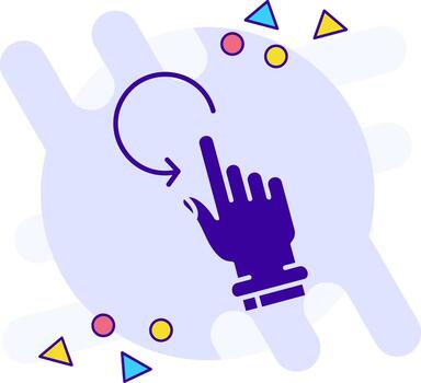 girar estilo libre sólido icono vector