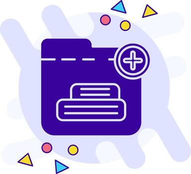Folder freestyle solid Icon vector