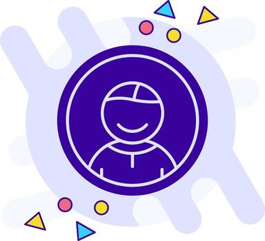 User freestyle solid Icon vector