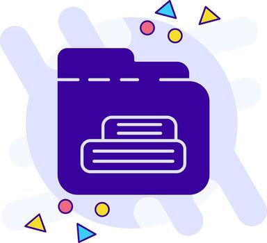 Folder freestyle solid Icon vector