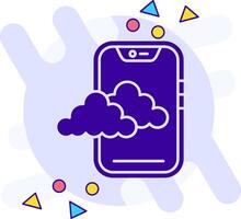 Cloud freestyle solid Icon vector