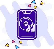 Music player freestyle solid Icon vector