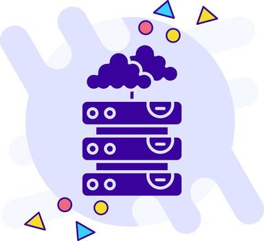 Server freestyle solid Icon vector