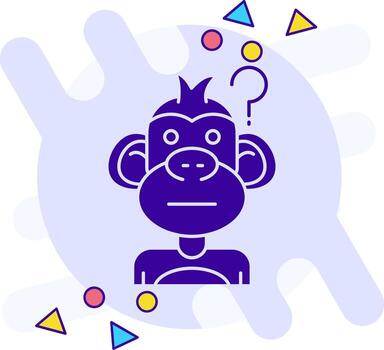 Thinking freestyle solid Icon vector