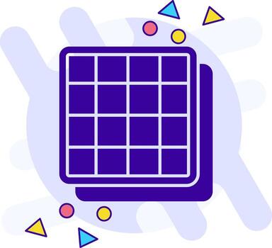 Grid freestyle solid Icon vector