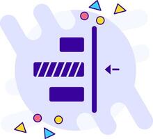Right alignment freestyle solid Icon vector
